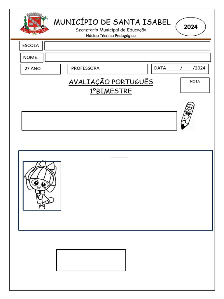 Avaliação Portugues 2 Ano Revisada | PDF