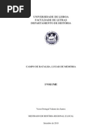 Victor Portugal Valente dos Santos - CAMPO DE BATALHA, LUGAR DE MEMÓRIA