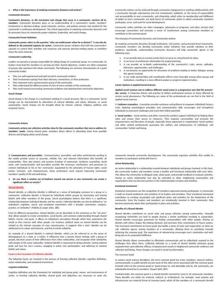 Cesc notes 1 pdf identity social science common good