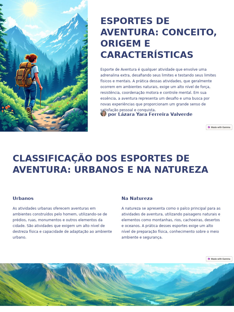 Origem dos Esportes de Aventura | PDF | Ambiente natural | Natureza