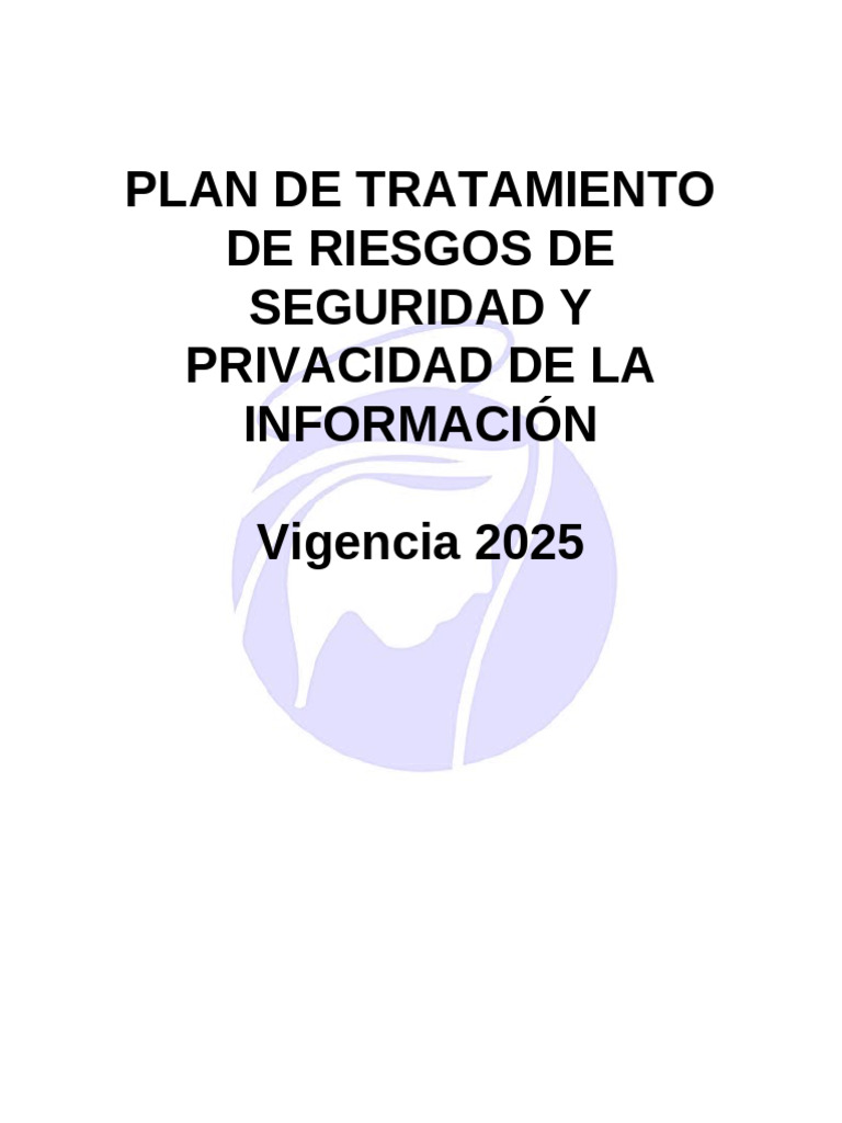 Plan de Tratamiento de Riesgos de Seguridad y Privacidad de La ...