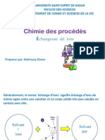 Echangeuse D'ion Procede