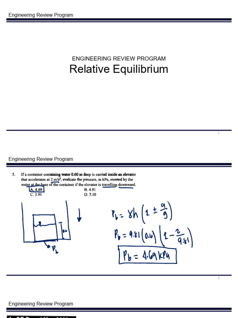 Relative Equilibrium Balance : Lesson 4 Relative Equilibrium of Liquids ...