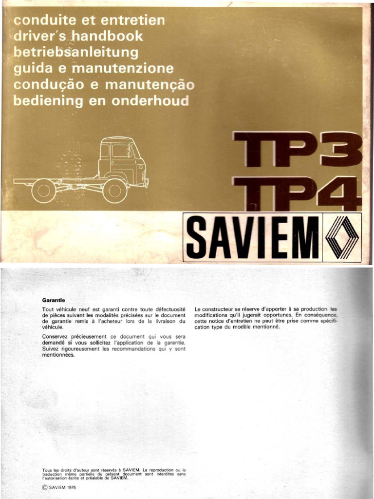 Camion 4x4 Saviem Tp3-Guide de Conduite | PDF