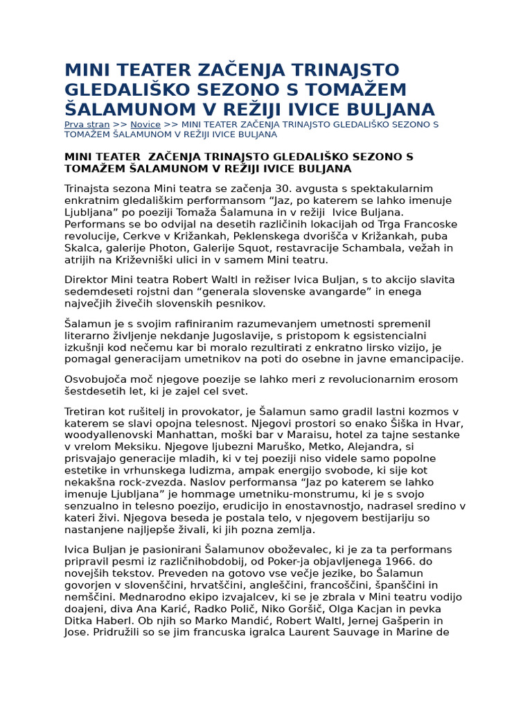 Mini Teater Šalamun | PDF
