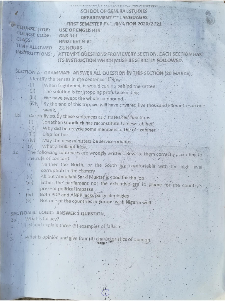 PQ First Semester | PDF