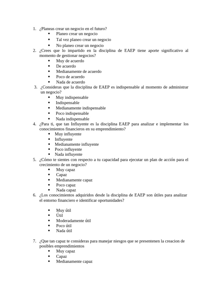 Copia de Formularioo Casi | PDF | Iniciativa empresarial | Economias