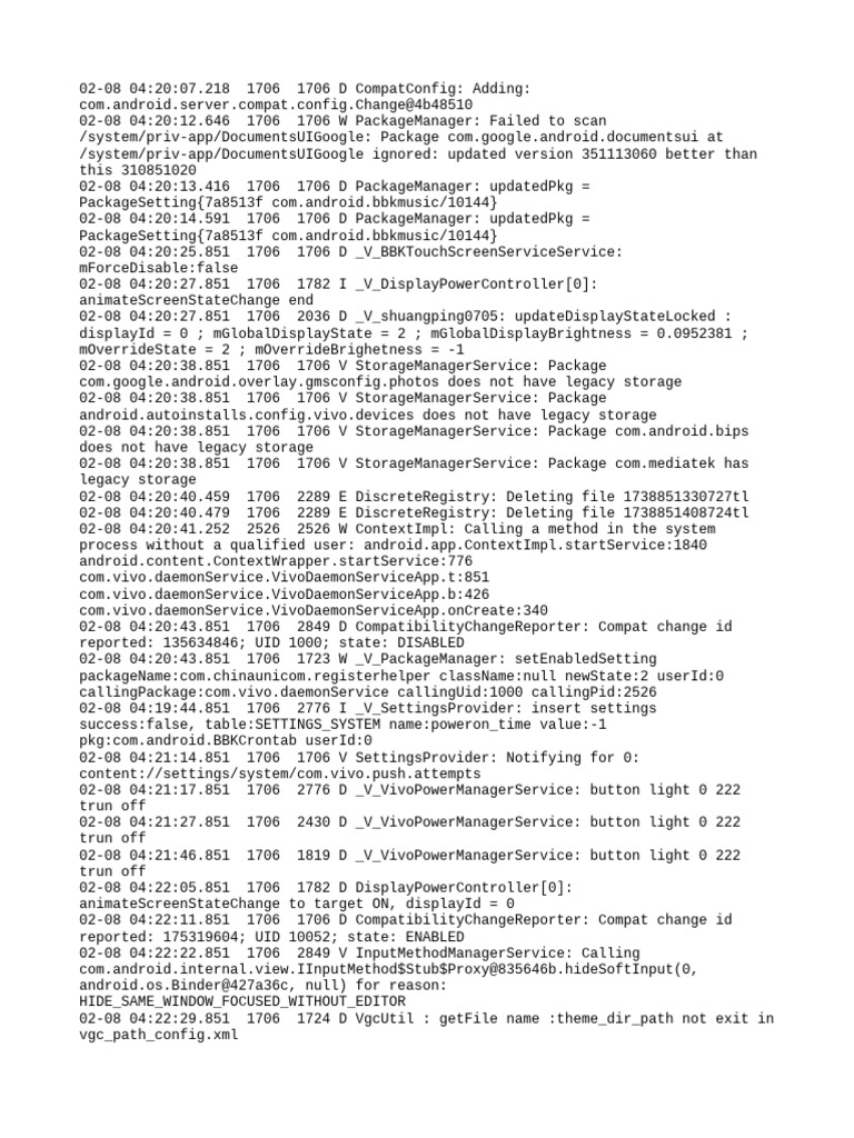 Android Package Manager Logs Analysis | PDF | System Software | Computing