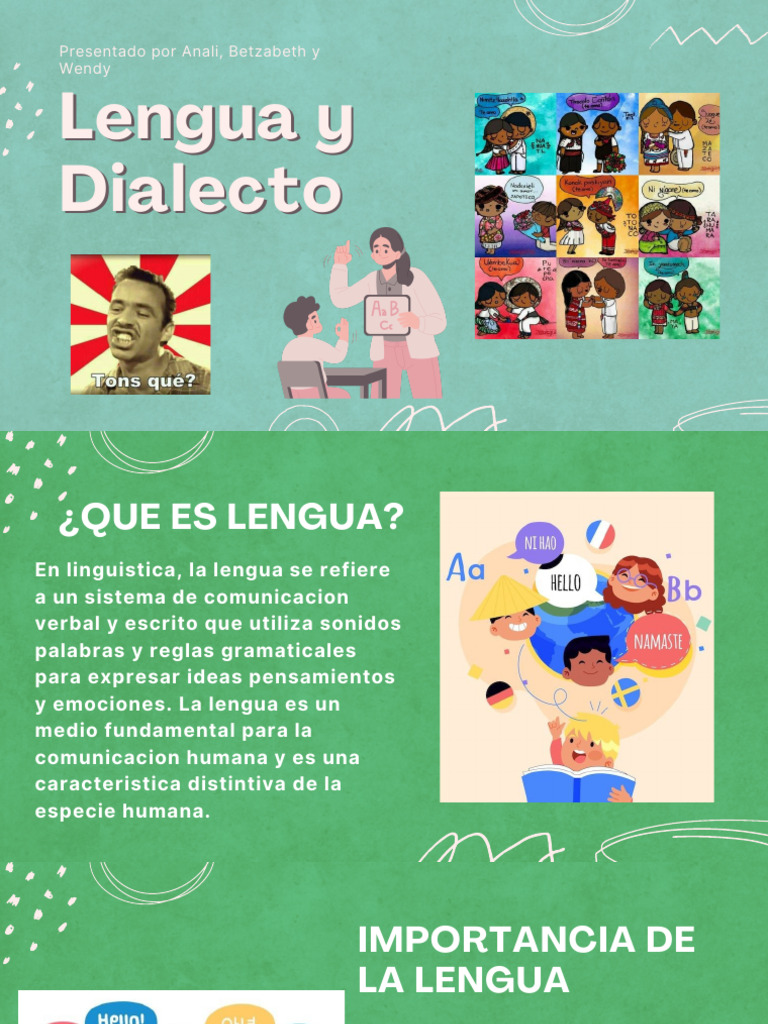 Dialecto y Lengua | PDF