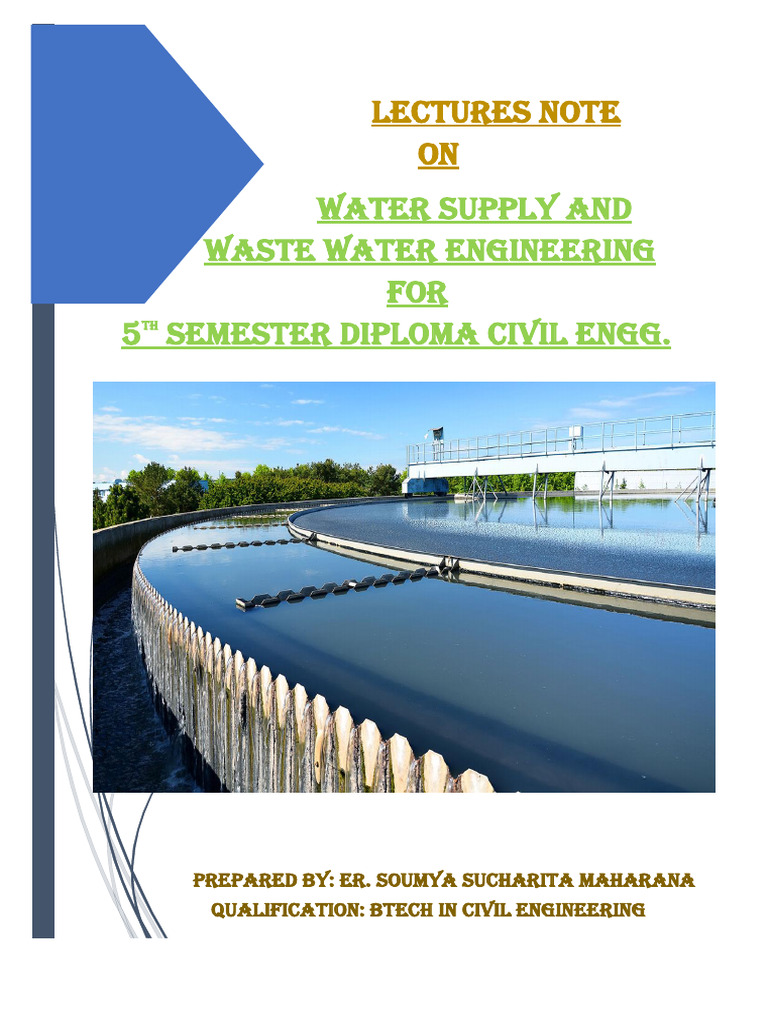 Water Supply & Waste Water Notes | PDF