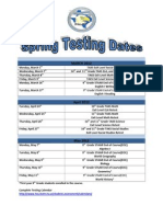 Whs Spring 2012 Testing Dates