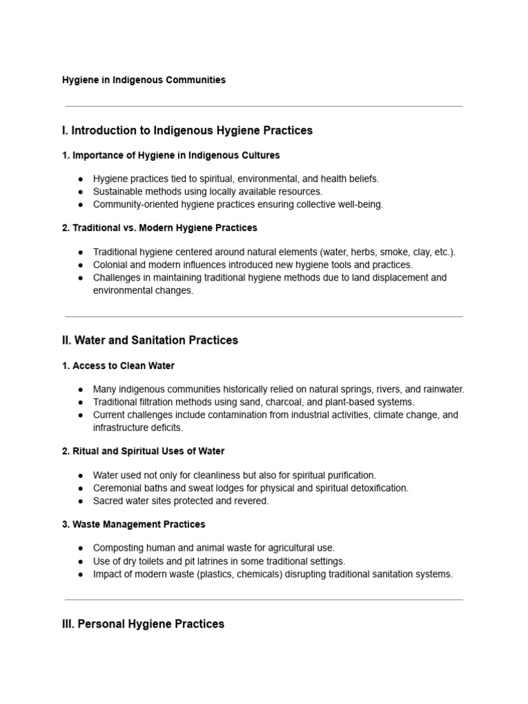 Indigenous Hygiene Practices Explained | PDF | Hygiene | Oral Hygiene