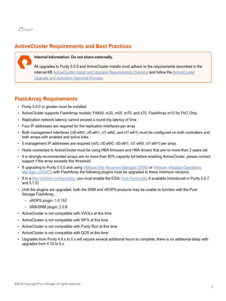 ActiveCluster Requirements and Best Practices | PDF | Computer Network ...