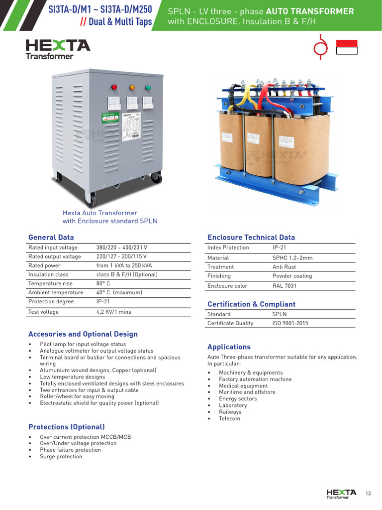 Hexta Auto Transformer Overview | PDF | Transformer | Voltage