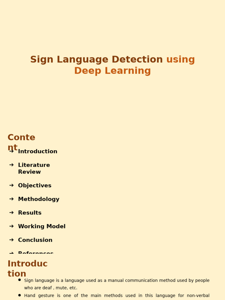 Deep Learning for Sign Language Recognition | PDF | Deep Learning ...