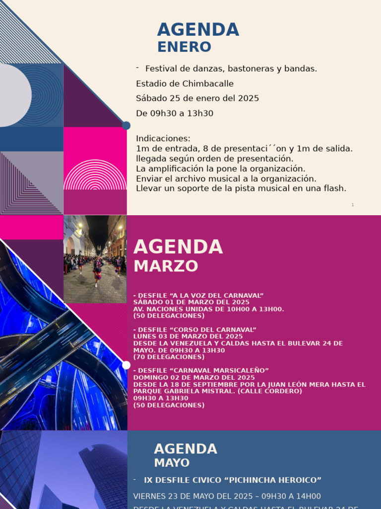 Agenda Festival de Bandas 2025 | PDF | Fiestas cristianas y días santos ...