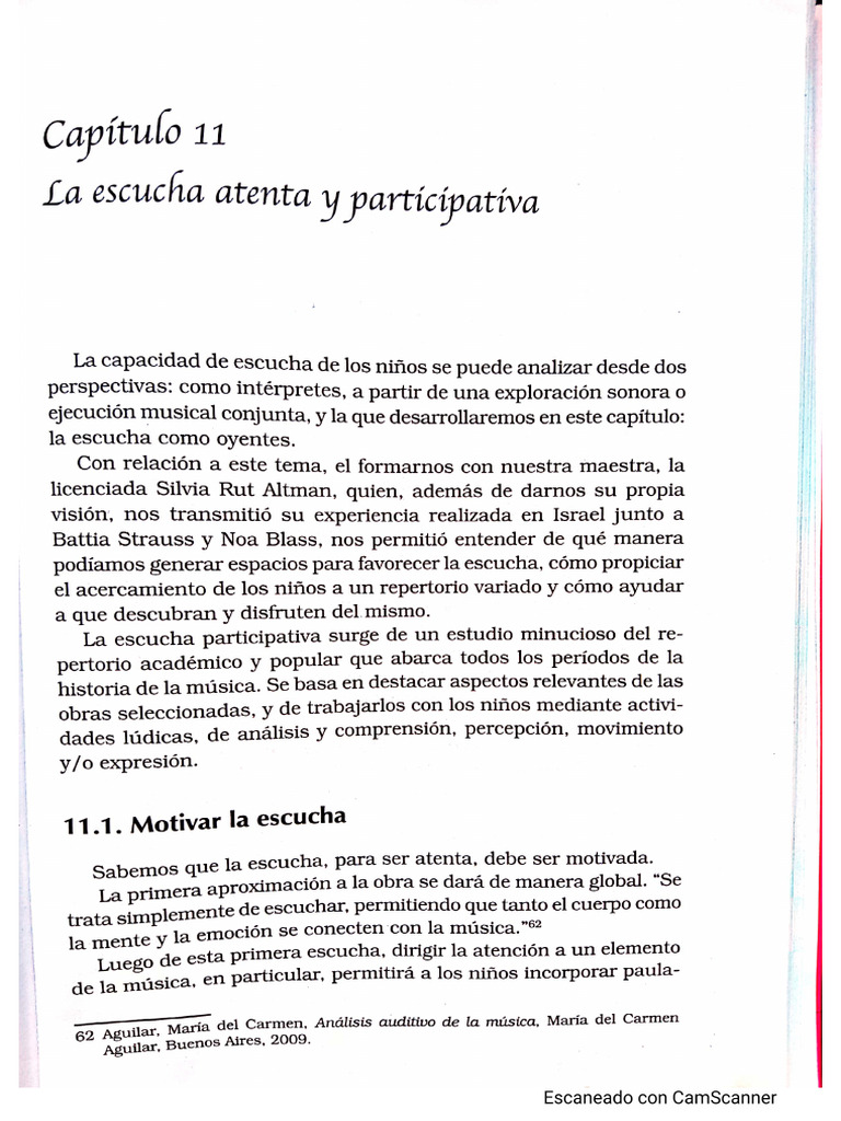 Cap 11 La Escucha Atenta y Participativa | PDF