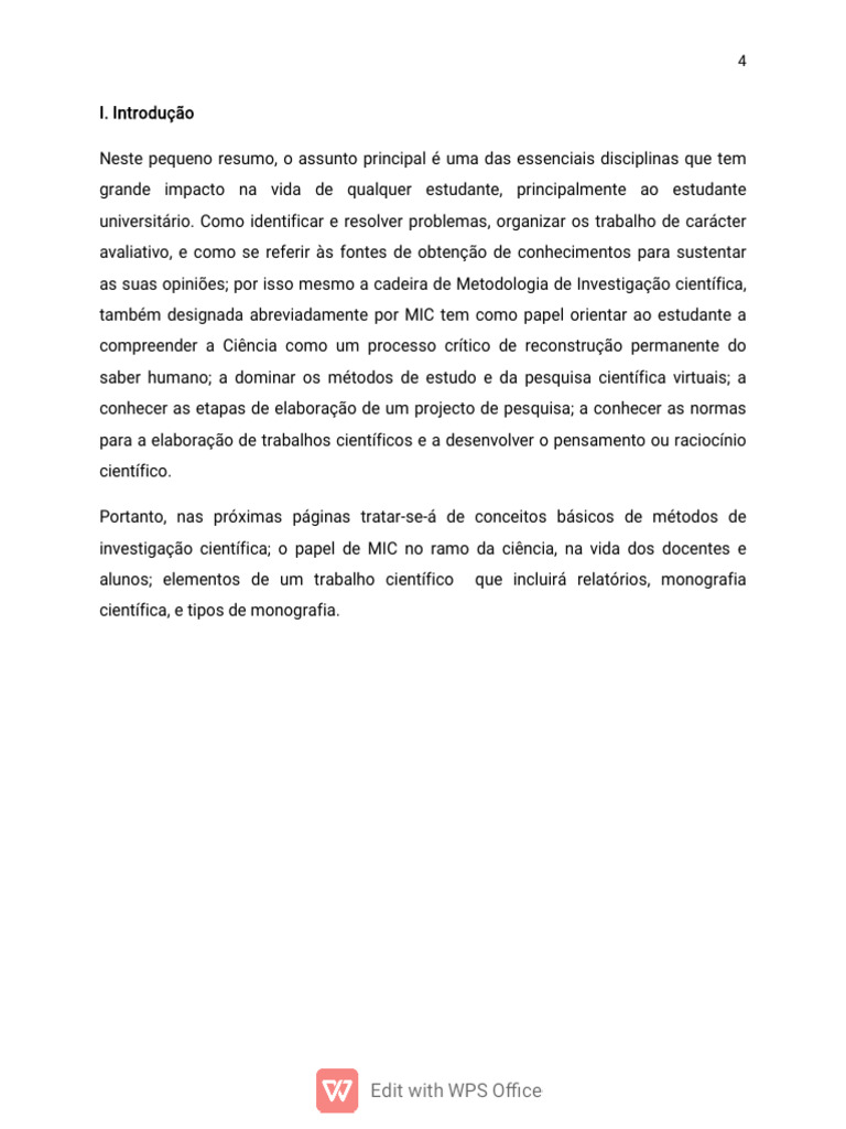 Metodologia de Investigação Científica | PDF | Science | Método científico