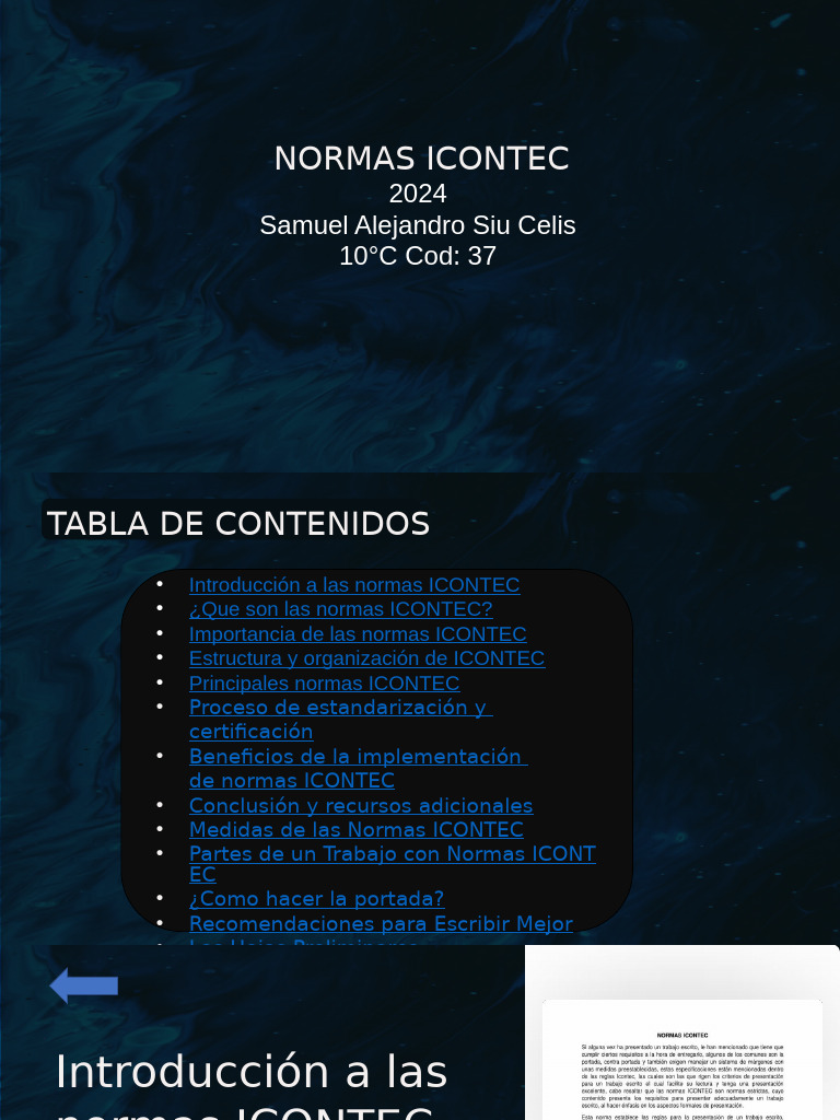 37 Siu Samuel 10°C Normas Icontec Correccion 26 07 2024 | PDF | Calidad ...