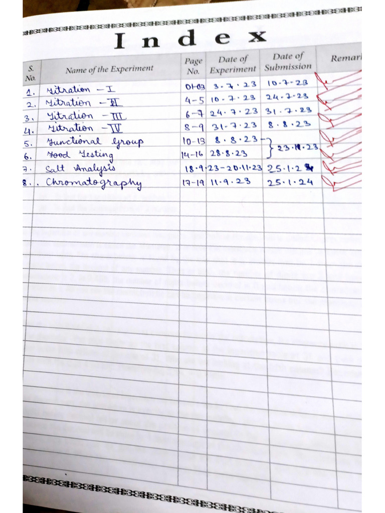 Chemistry Practical File | PDF