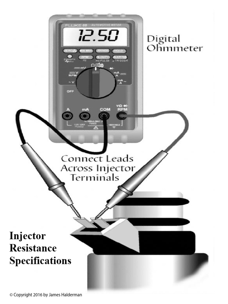 Fuel Injector Resistance Specifications | PDF | Dodge | Toyota