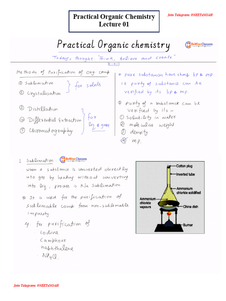 NEET Practical Organic Chemistry Notes | PDF