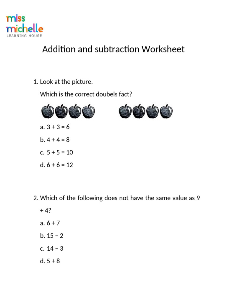 Addition and Subtraction Ws Reigen | PDF