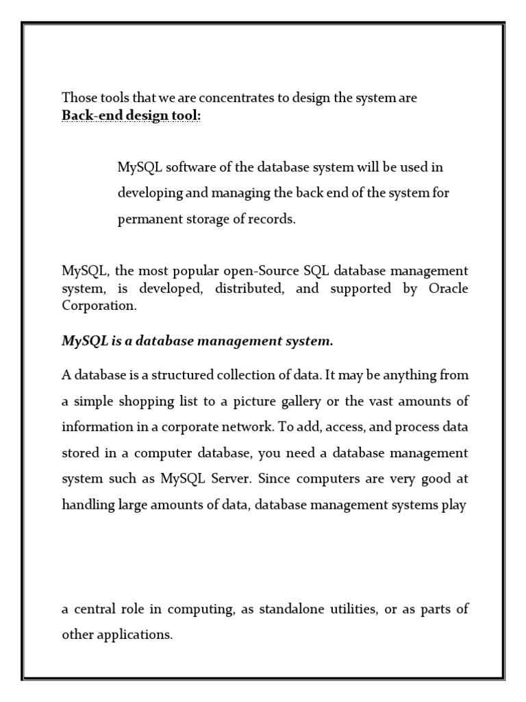 Bca Project Part 3 Pdf Software Testing Databases