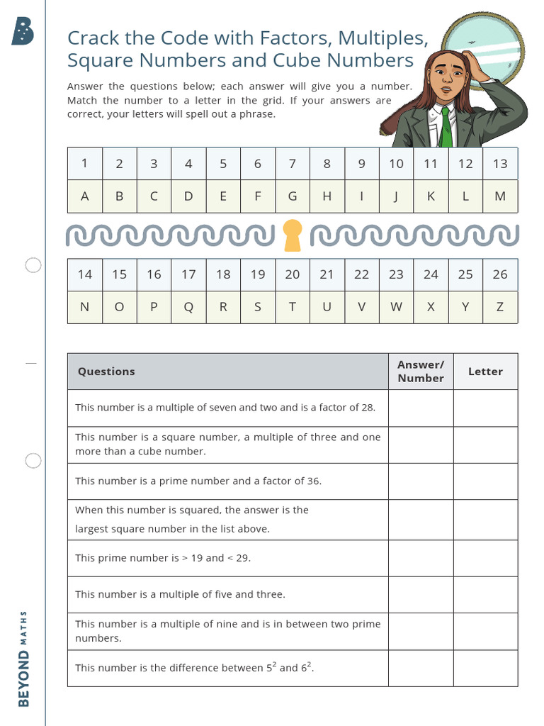 Crack the Code: Math Puzzle Worksheet | PDF