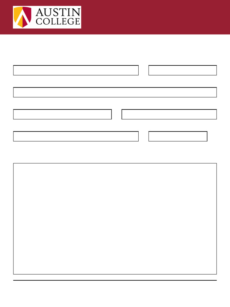 Austin College Transfer Approval Form | PDF | Students | Academia