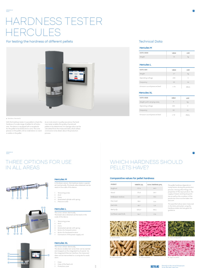 Kahl Pellet Hardness Tester Overview | PDF | Hardness | Decibel