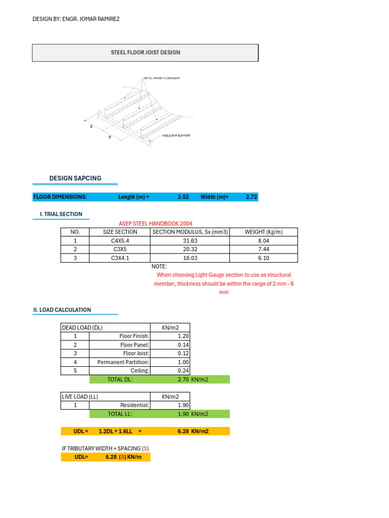 Steel Joist Design and Analysis | PDF | Materials | Civil Engineering