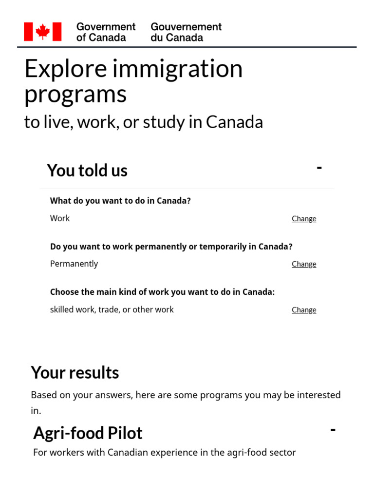 Explore Immigration Programs To Live, Work, or Study in Canada | PDF ...