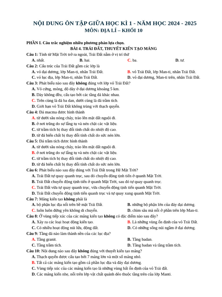 TD Dcot K10 | PDF