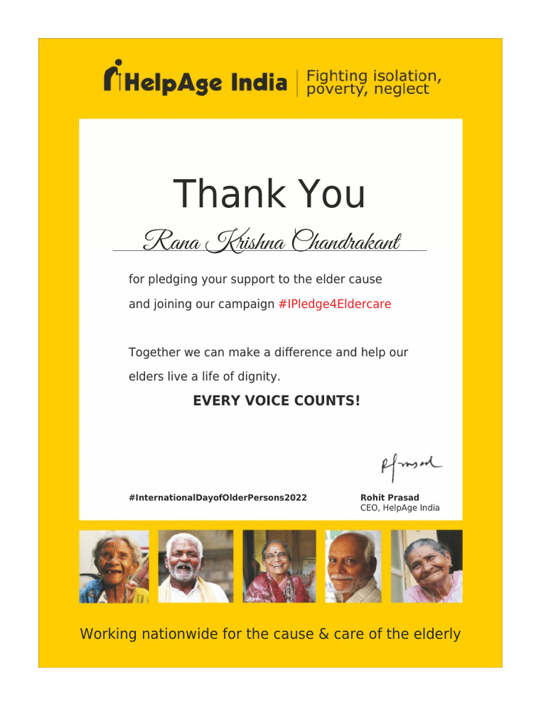 Support for Elder Care Campaign | PDF