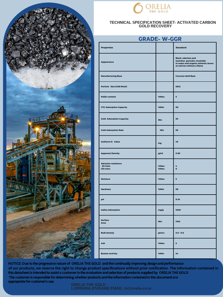 Activated Carbon for Gold Recovery | PDF | Adsorption | Materials