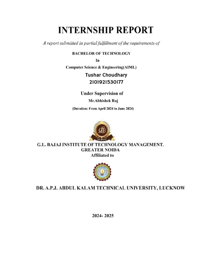 Tushar Choudhary Profile Overview Pdf