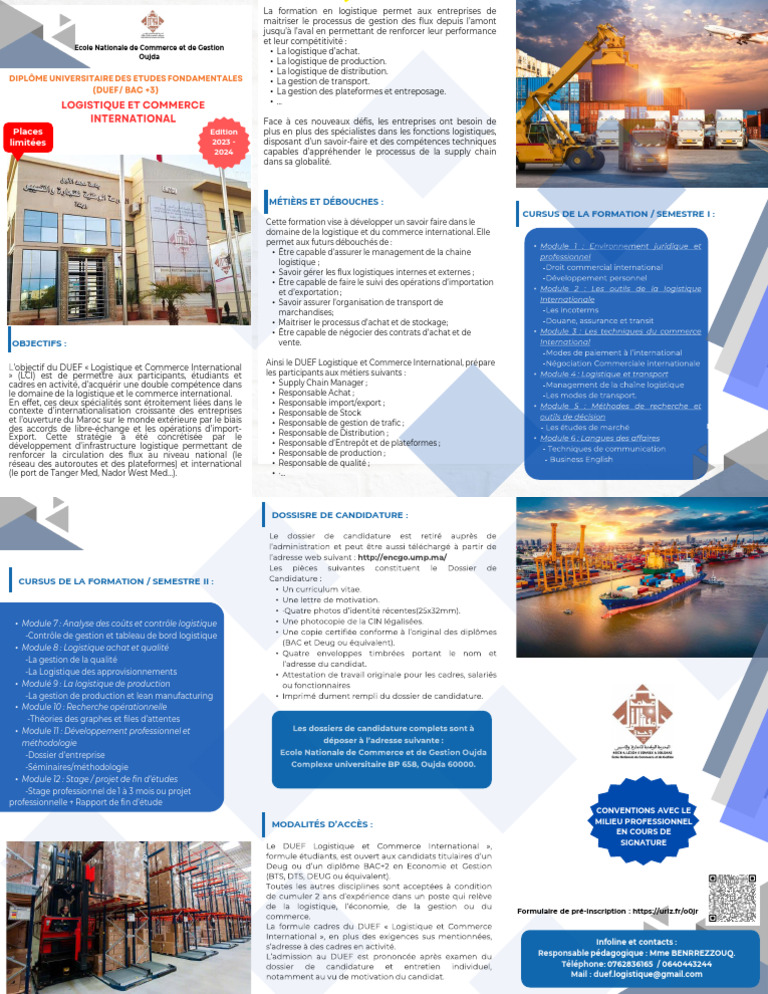 DUEF Logistique et Commerce International | PDF | Logistique | Commerce
