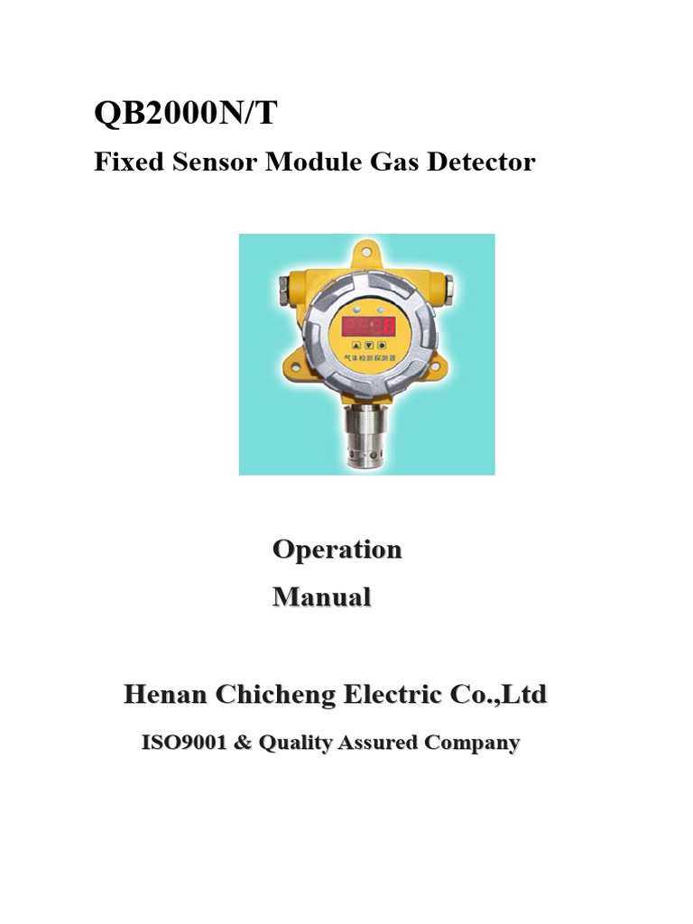 Fixed Gas Detector Operation Manual | PDF | Sensor | Equipment