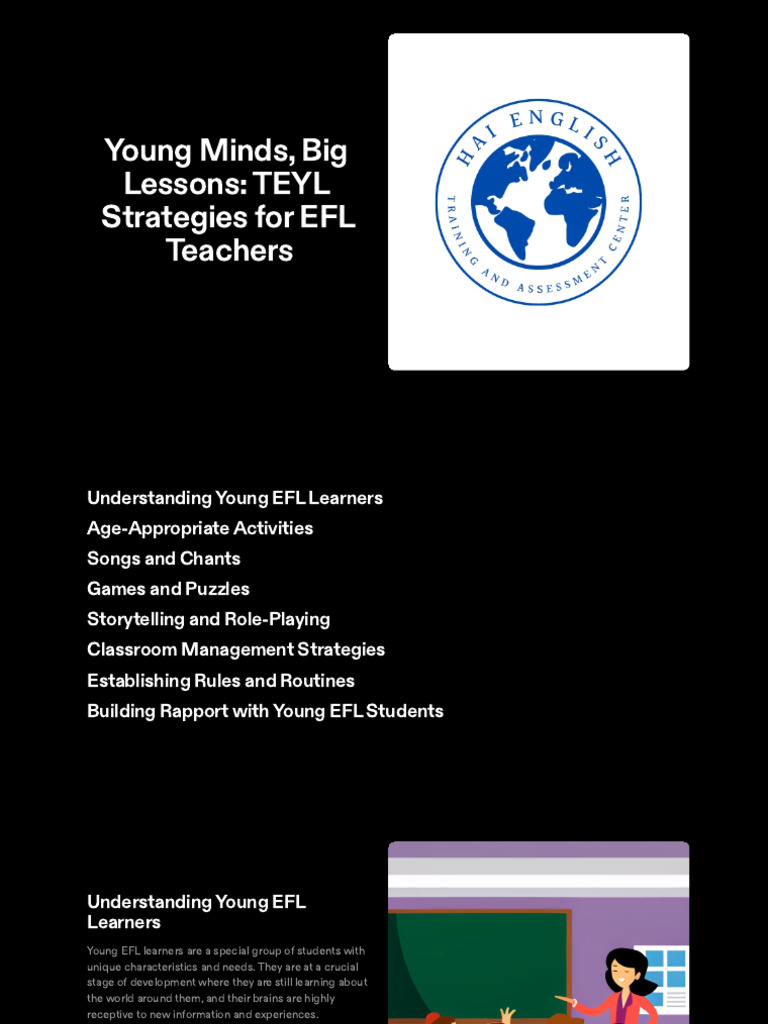 07 Teaching English To Young Learners TEYL in TEFL | PDF | Classroom ...