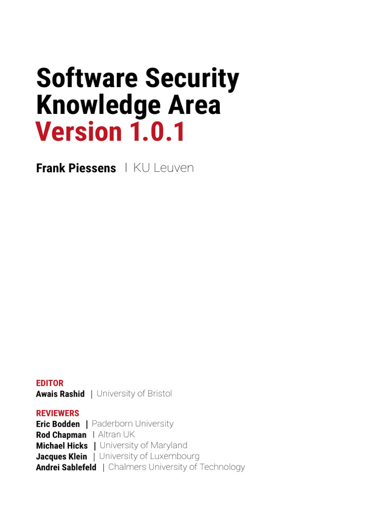 Software Security v1.0.1 | PDF | Computer Security | Security