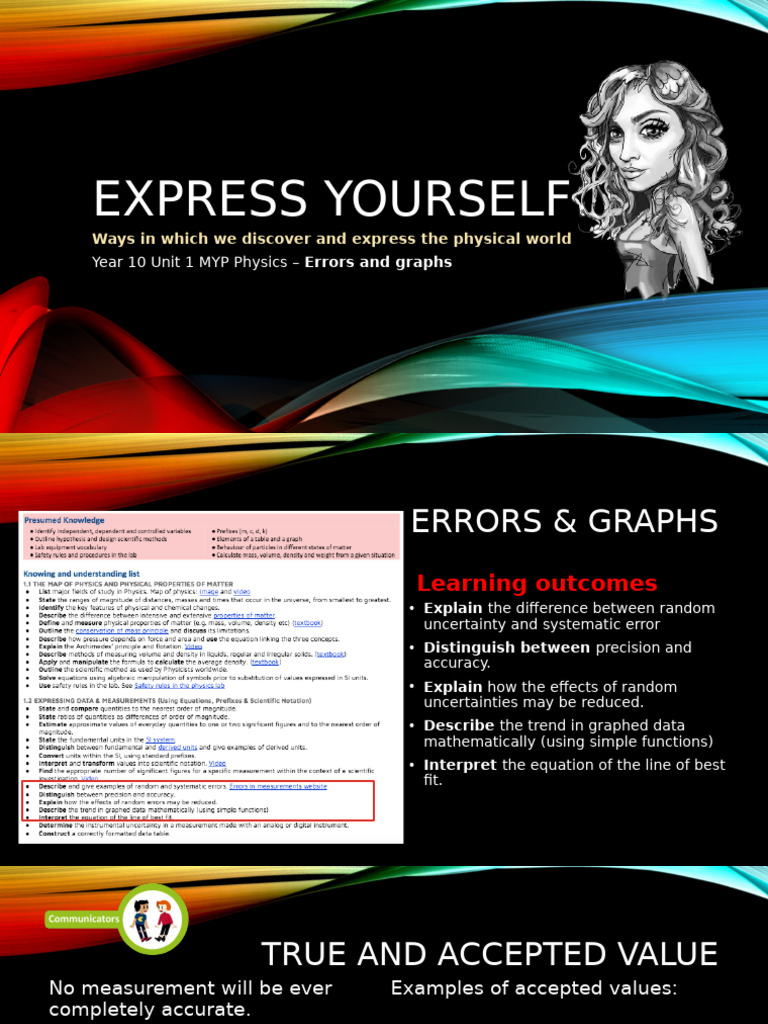 Y10 Unit1 5 Errors and Graphs | PDF | Observational Error | Accuracy ...