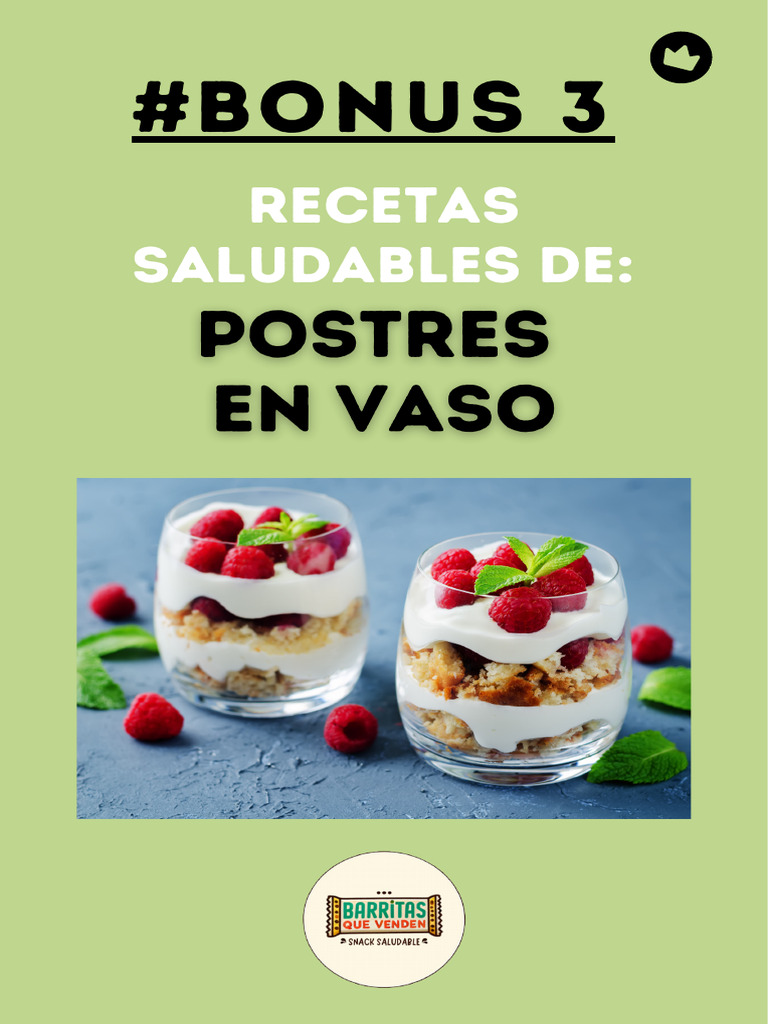 Recetario de Postres Saludables | PDF | Alimentos | Cocina