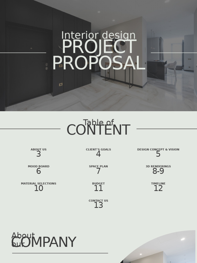 Modern Minimalist Interior Design Proposal | PDF | Interior Design ...