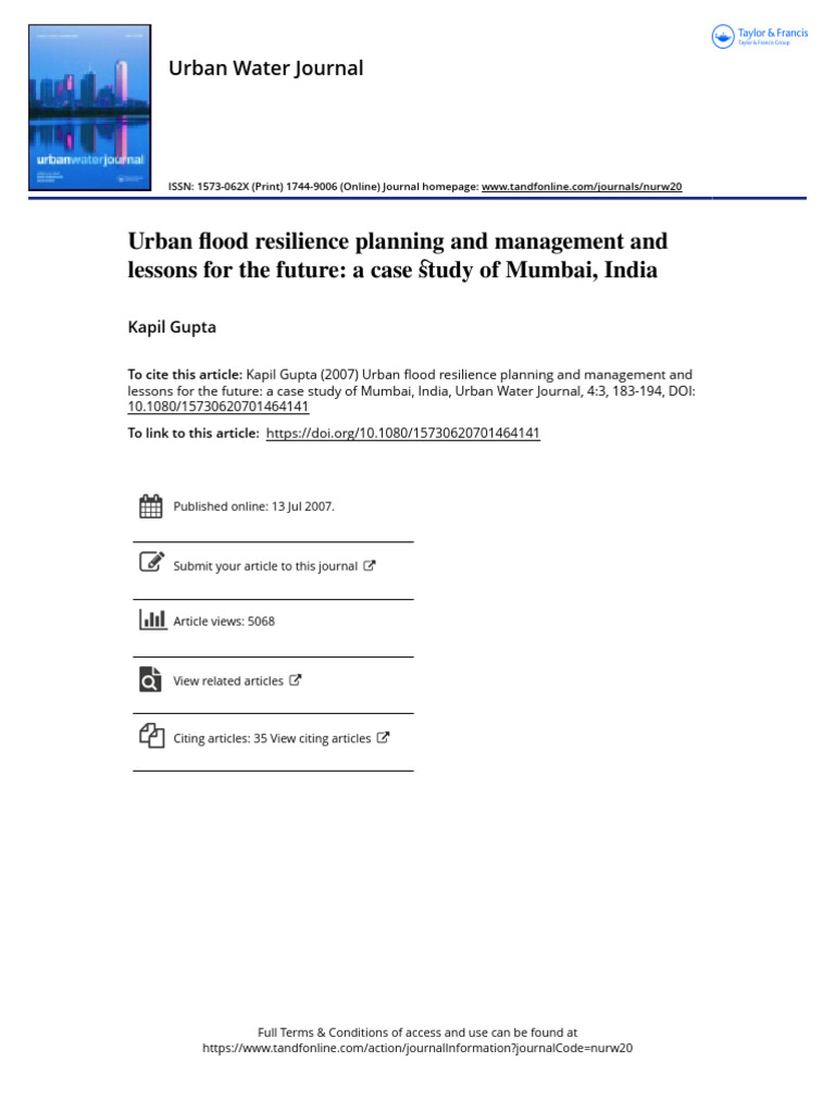 Mumbai Flood Resilience Planning | PDF | Flood | Mumbai