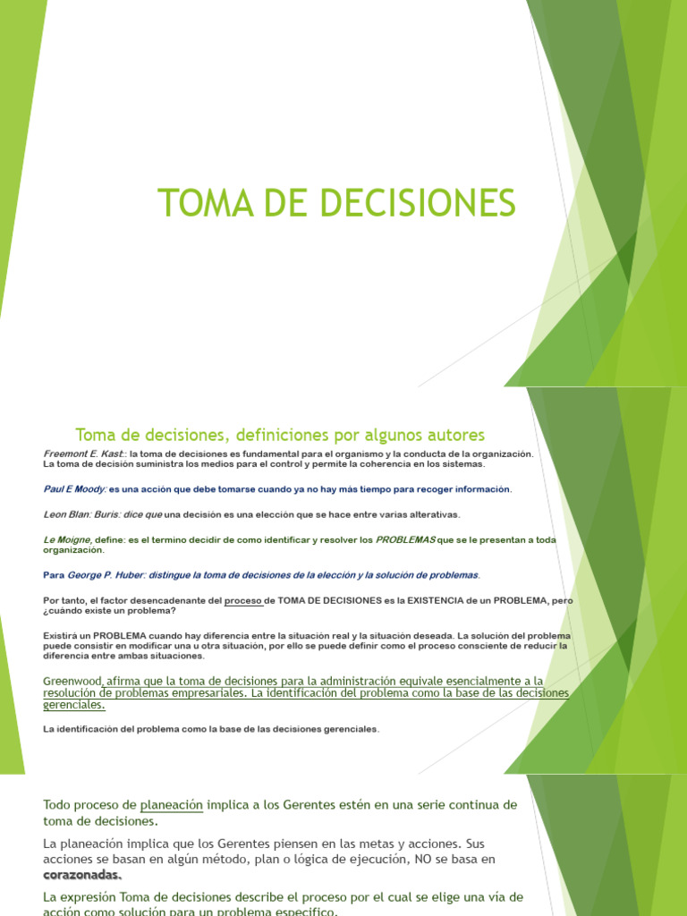 Claves para la Toma de Decisiones Efectiva | PDF | Toma de decisiones ...