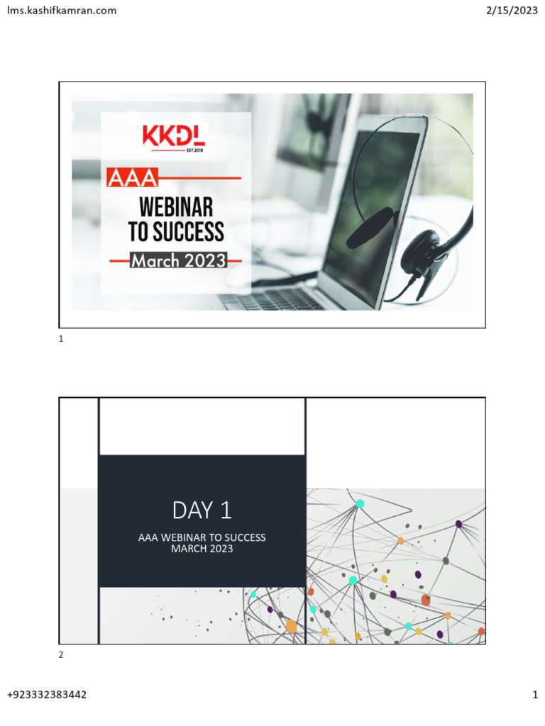 AAA Webinar Success: March 2023 Guide | PDF | Audit | Risk