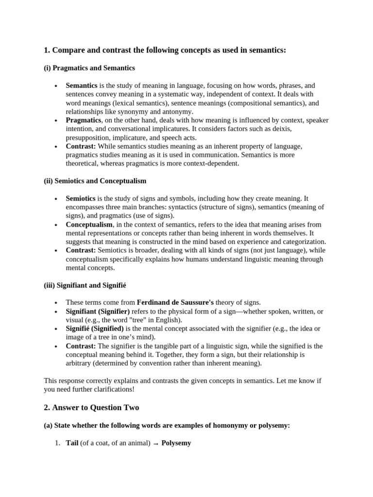 Semantics and Pragmatics Explained | PDF | Semantics | Semiotics