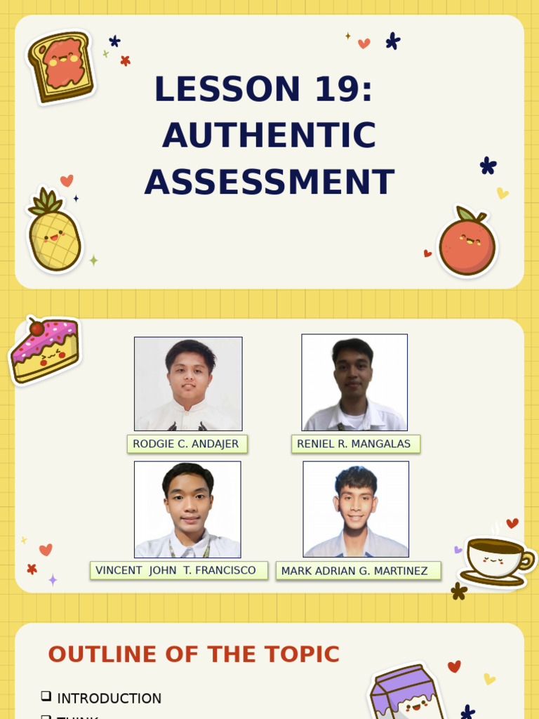 Principles of Authentic Assessment | PDF | Educational Assessment ...
