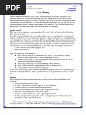 Event Planning
